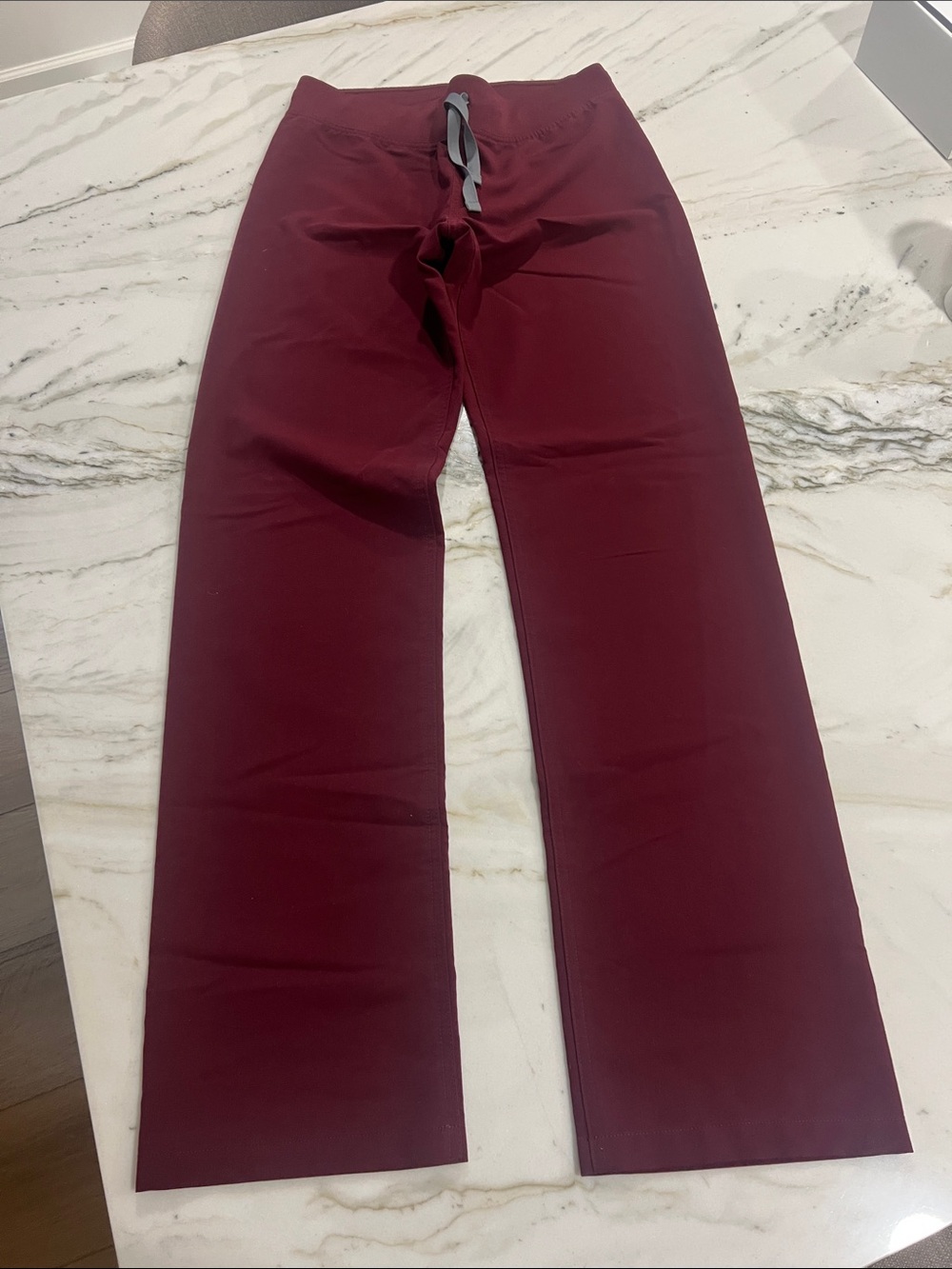 Figs Technical Collection Top in Deep Burgundy
